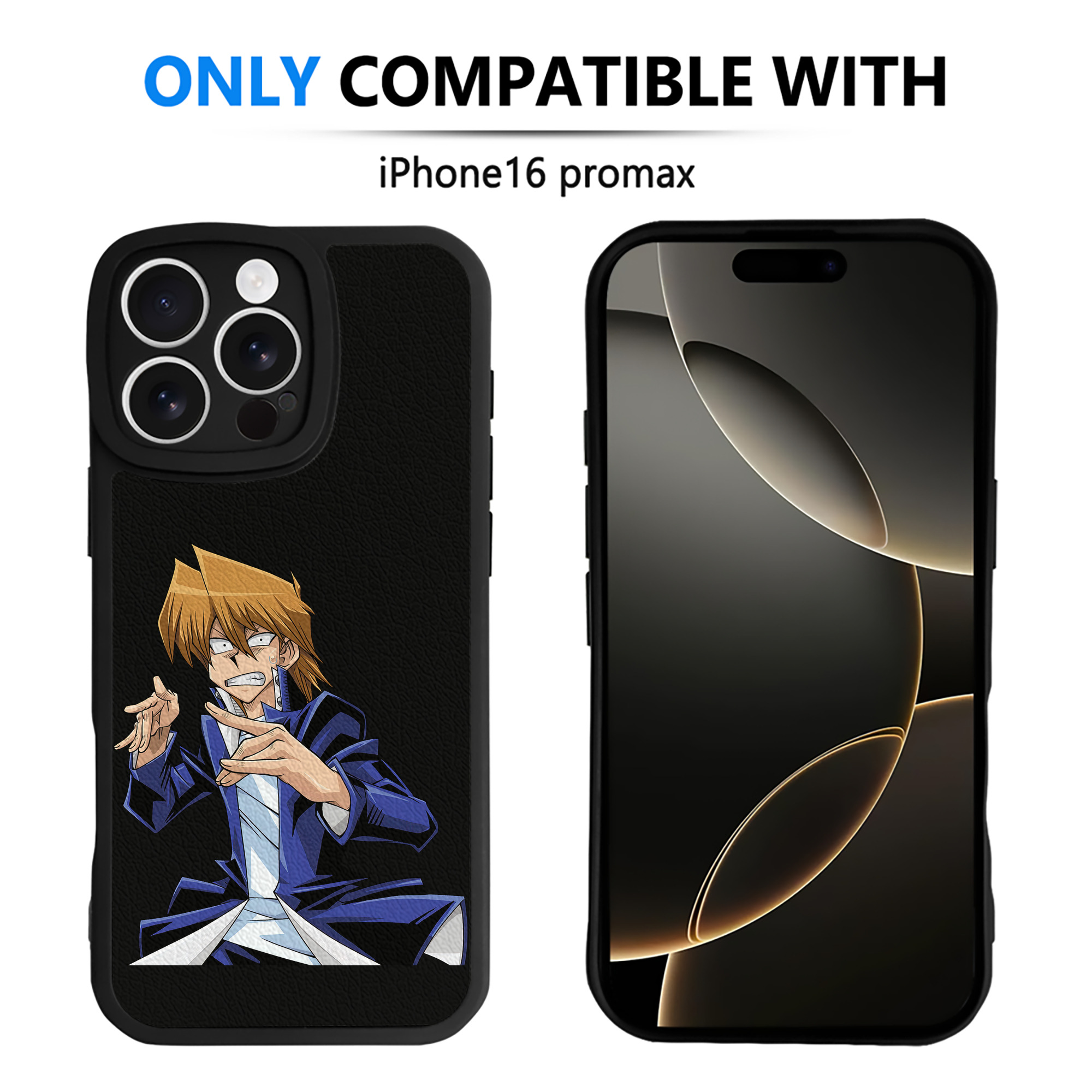 （画像用） 遊☆戯☆王 Yu-Gi-Oh! 【iPhone 16シリーズ対応】シリコンスマホケース（レザー調） 材質：シリコン
